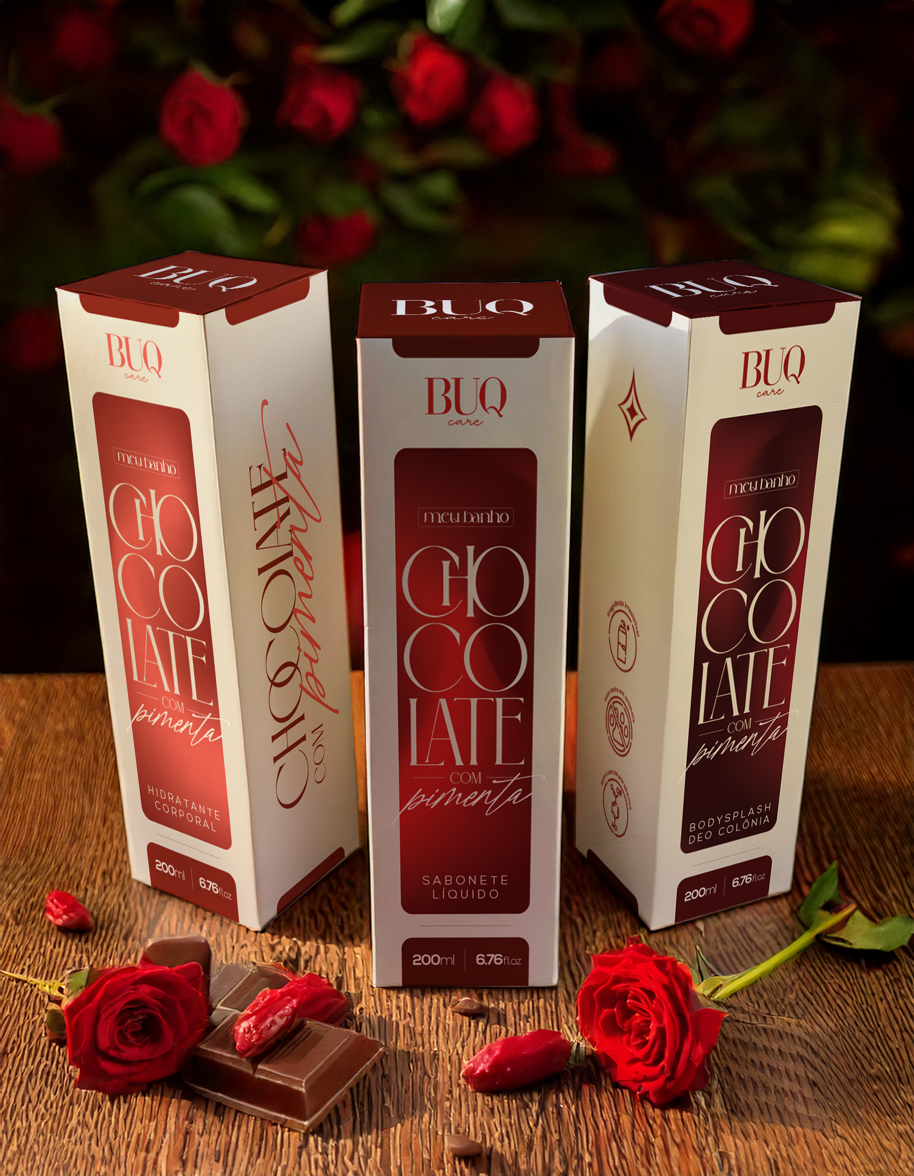 Buq Care lança linha “Chocolate com Pimenta” e aposta em combinação marcante de fragrâncias afetivas para o Dia dos Namorado