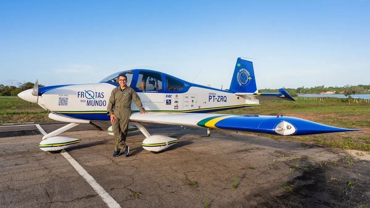 Cearense será primeiro brasileiro a dar volta ao mundo sozinho em monomotor